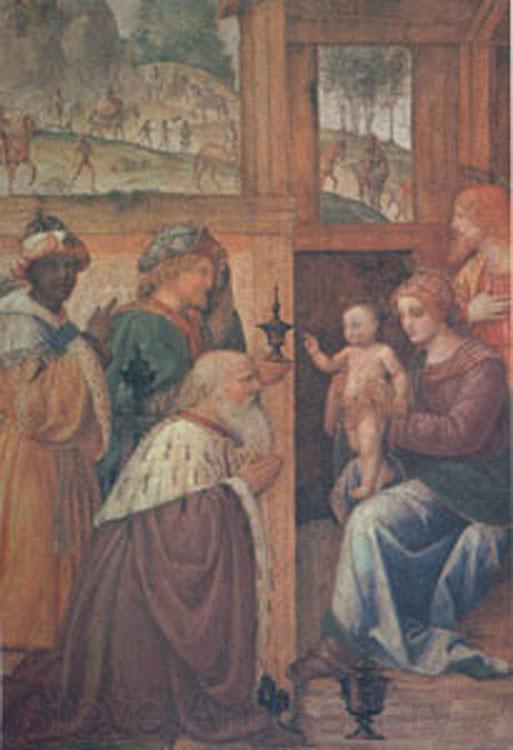 LUINI, Bernardino The Adoration of the Magi (mk05) Spain oil painting art